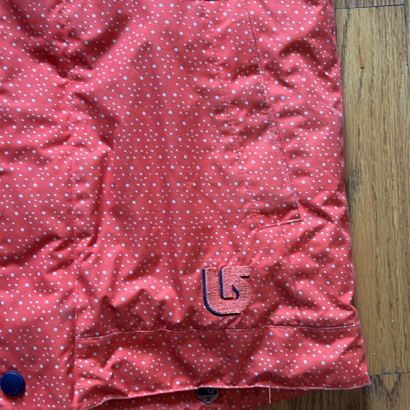 Burton, orange with polka dots, ski jacket, kids size L (14/16) - Picture 3 of 5